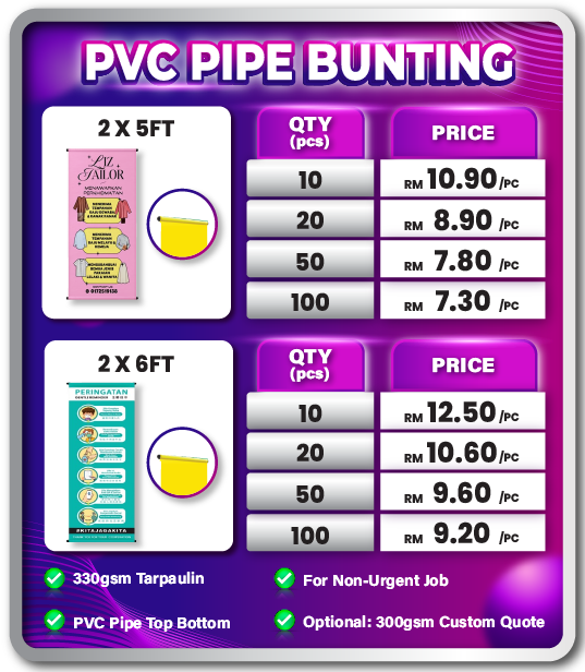PVC Pipe Bunting